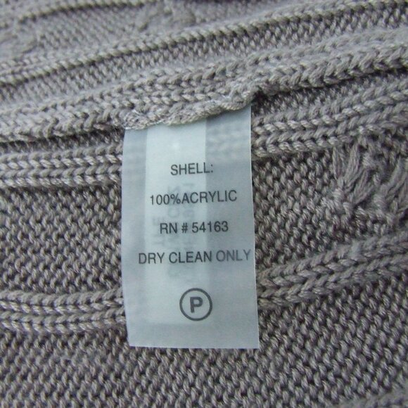 Calvin Klein dress sweater long sleeved taupe brown pull over mock cowl neutral - Picture 16 of 16